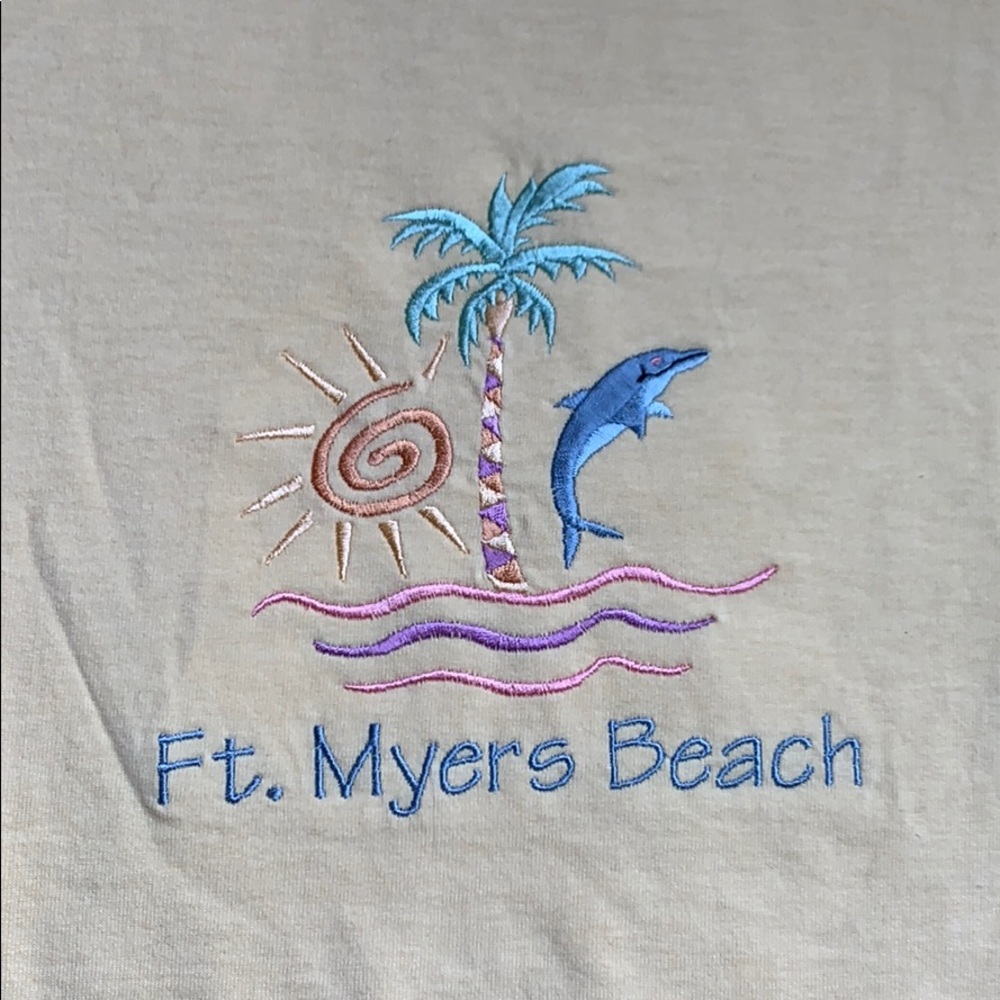 Fort Myers Beach Embroidered Tee